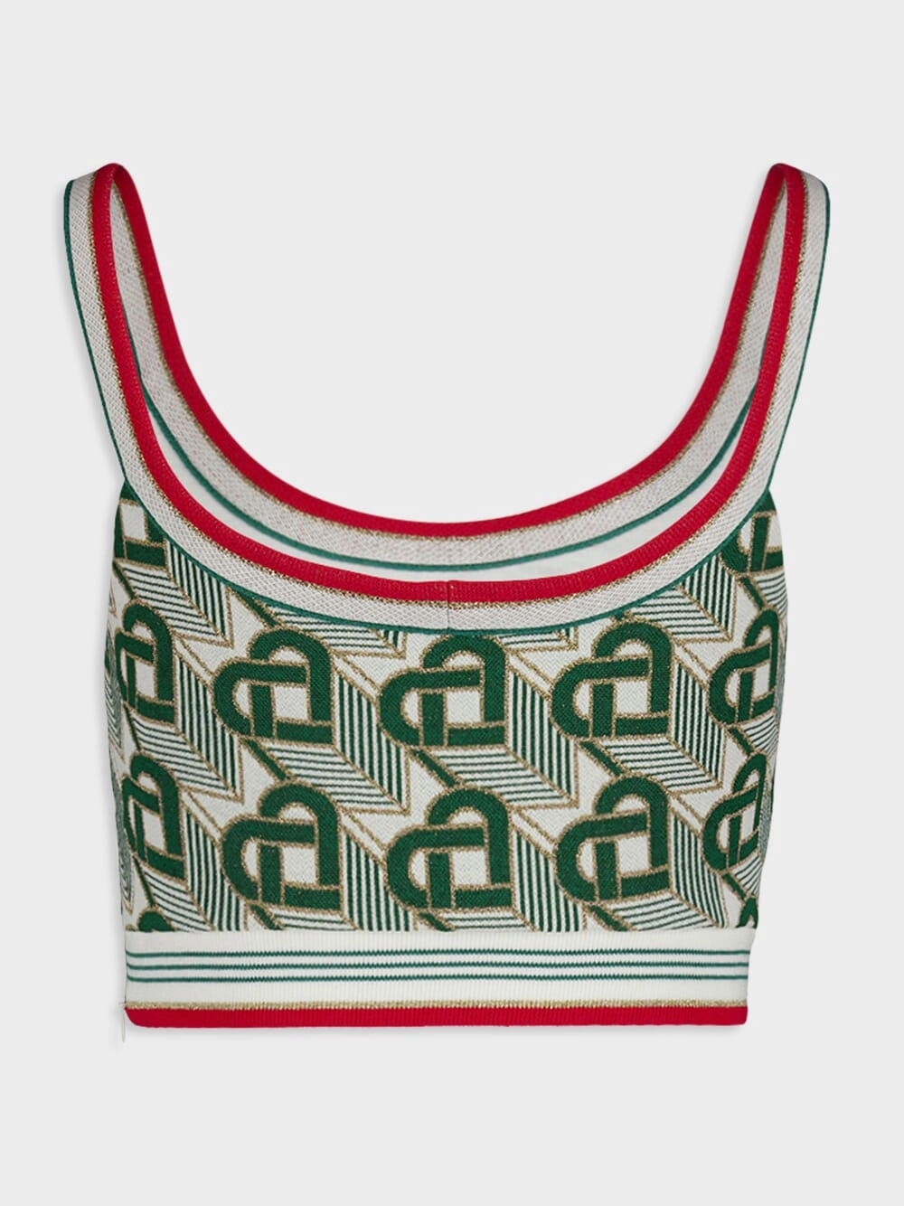 Heart Monogram-Jacquard Knitted Top