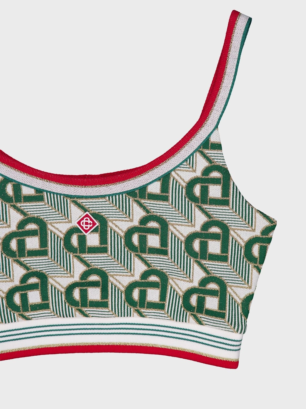 Heart Monogram-Jacquard Knitted Top