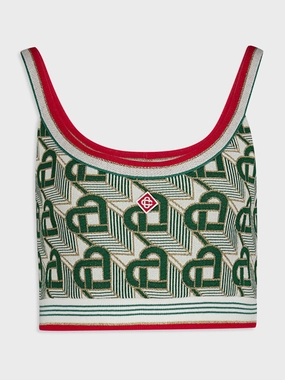 Heart Monogram-Jacquard Knitted Top Knitwear Womens - women's knitwear cheap