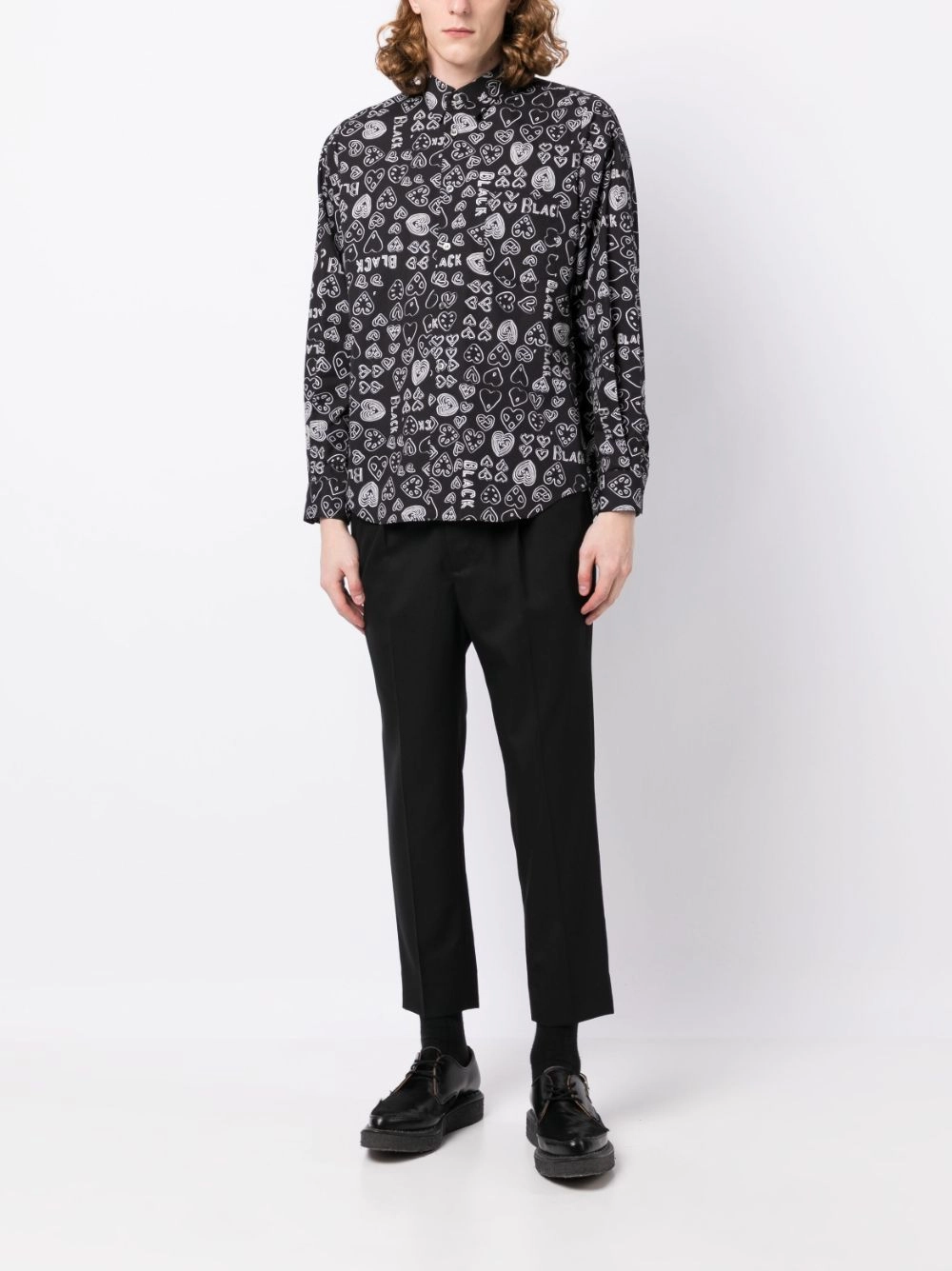 Heart-Print Cotton Shirt