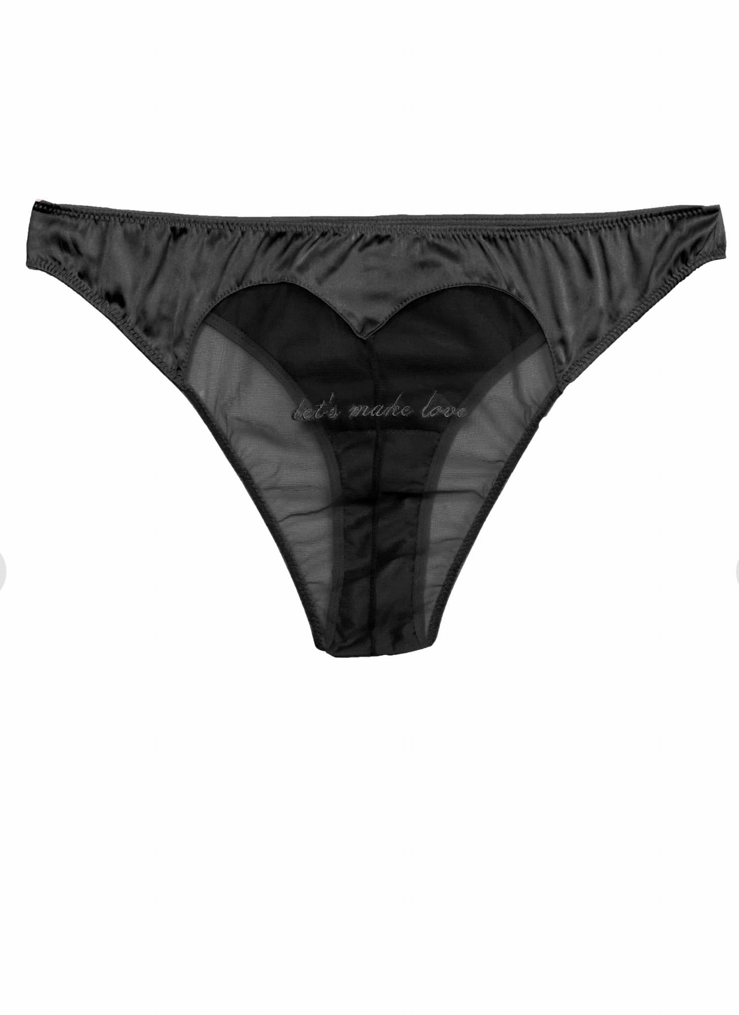 Heart Shaped Cheeky Bottom In Black