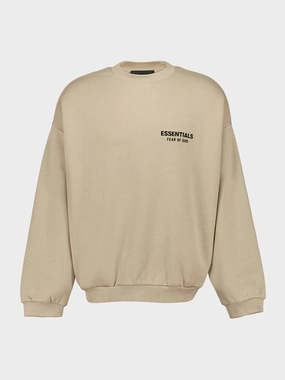 Heather Gray Essentials Fleece Crewneck Tops Mens - thermal tops