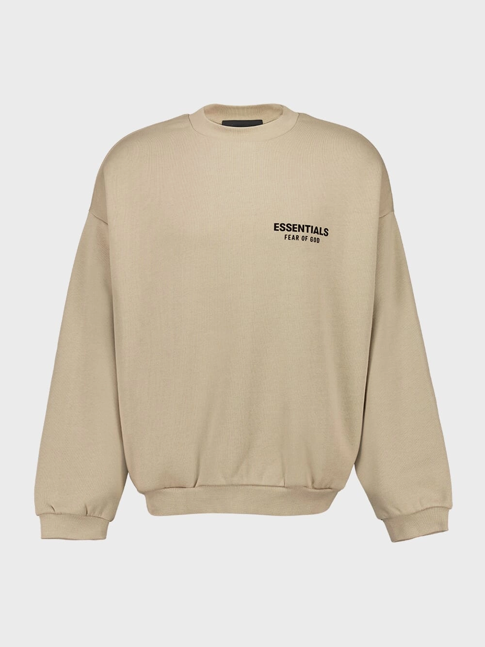 Heather Gray Essentials Fleece Crewneck Tops Mens - thermal tops