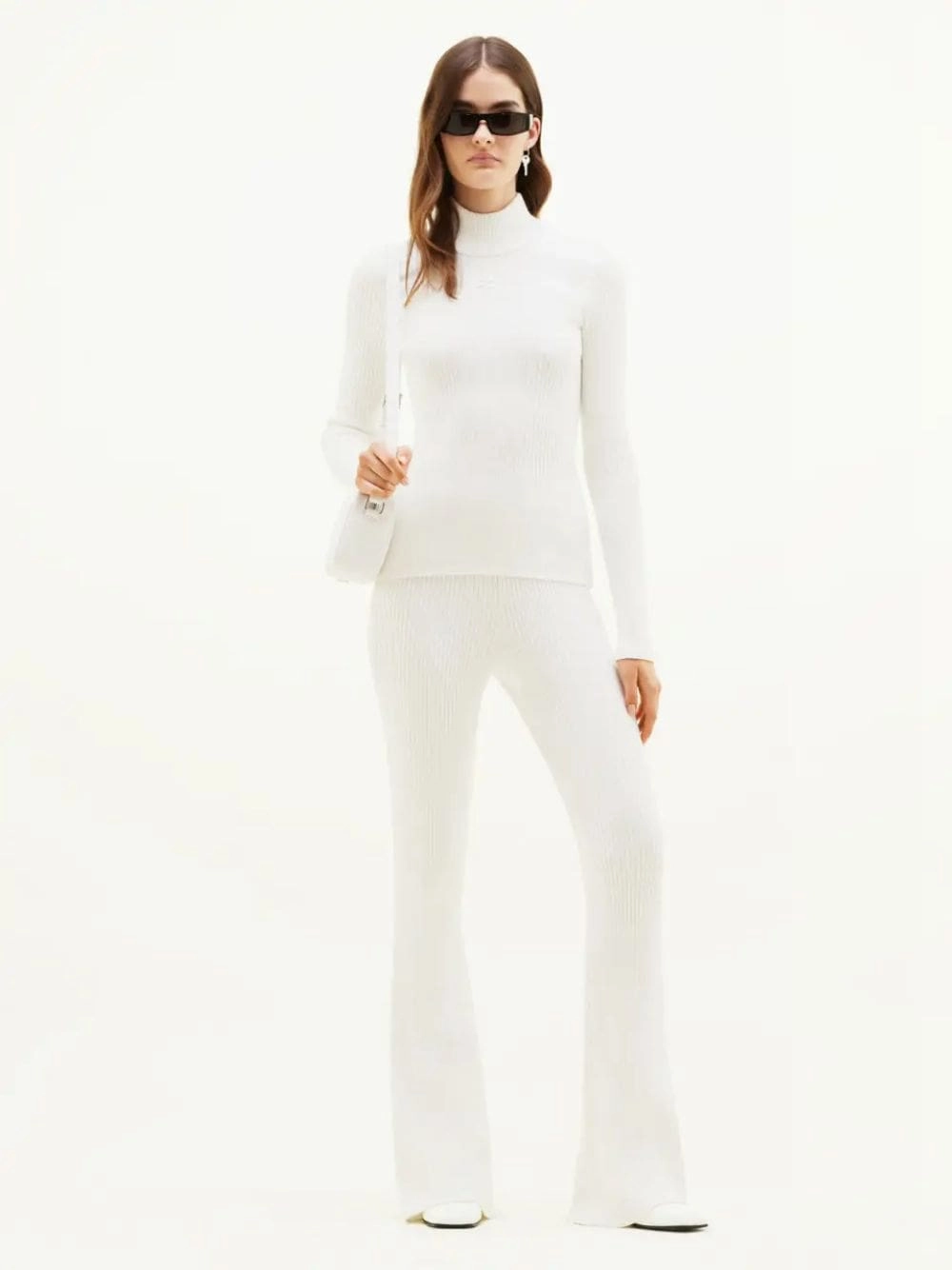 Heritage White ReEdition Rib Knit Mockneck Sweater