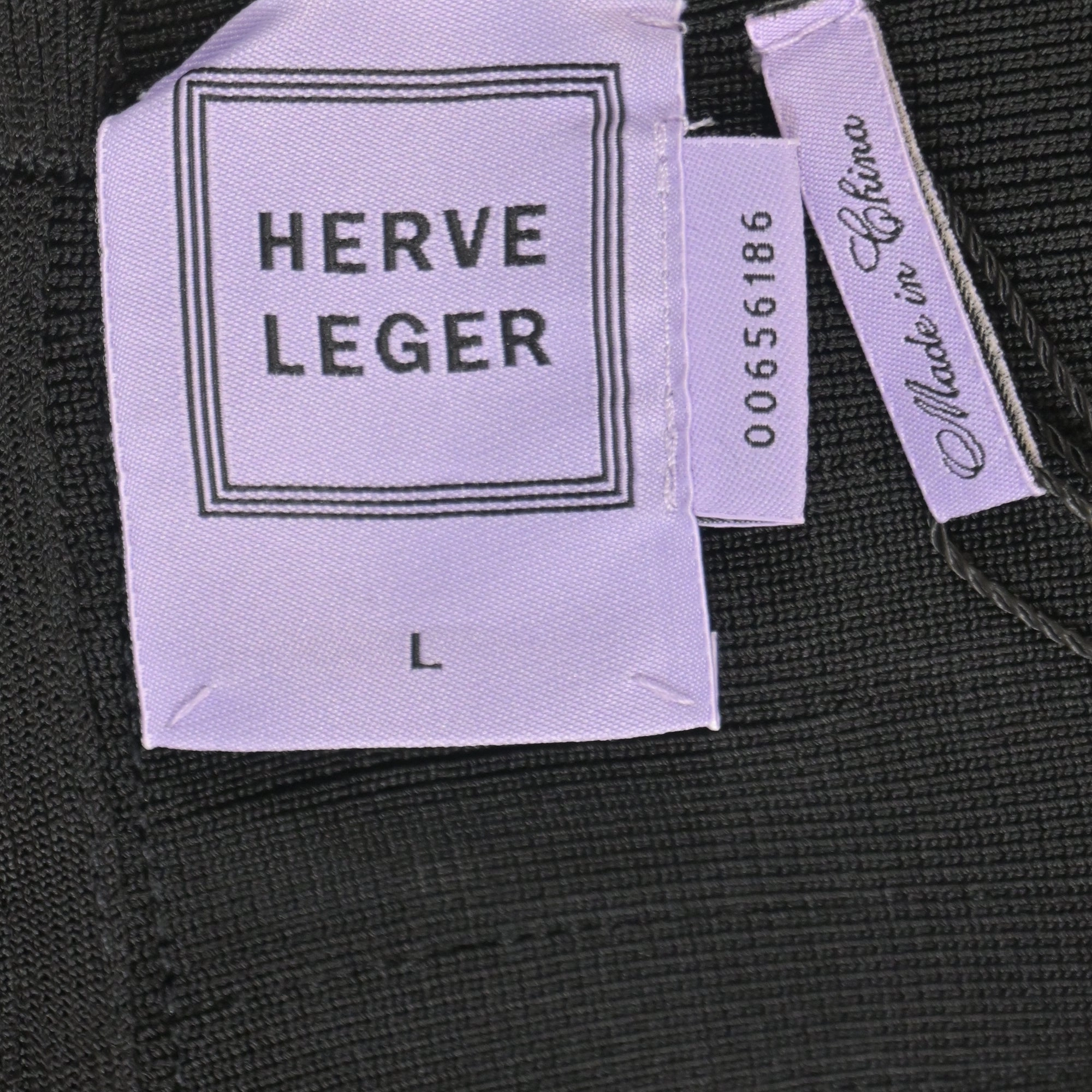 Herve Leger Bandage Pencil Skirt in Black Rayon
