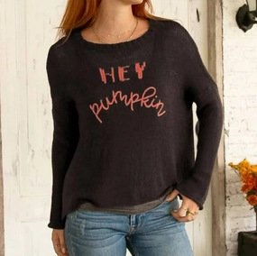 Hey Pumpkin Sweater In Chocolate Ale Tops Womens - high-neck blouses