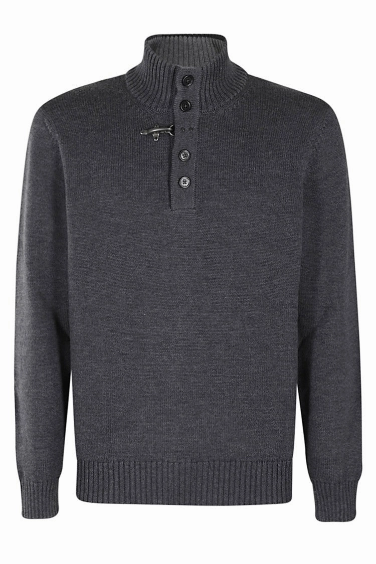 High Collar Dark Gray Pullover