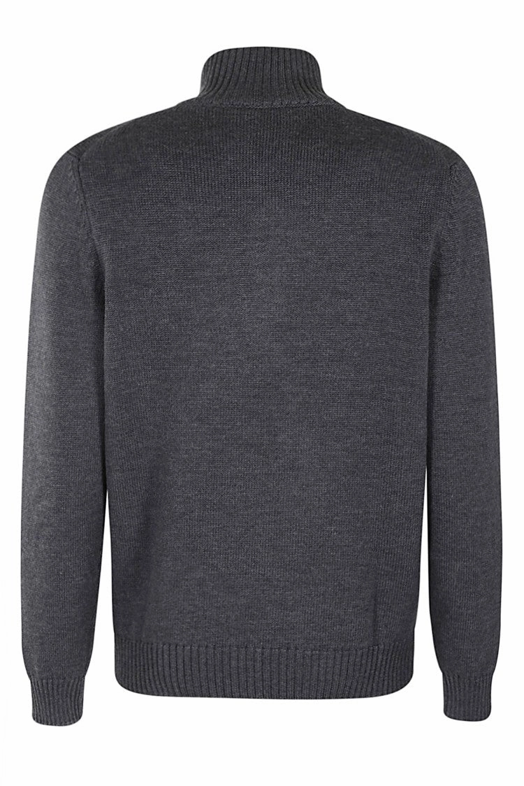 High Collar Dark Gray Pullover
