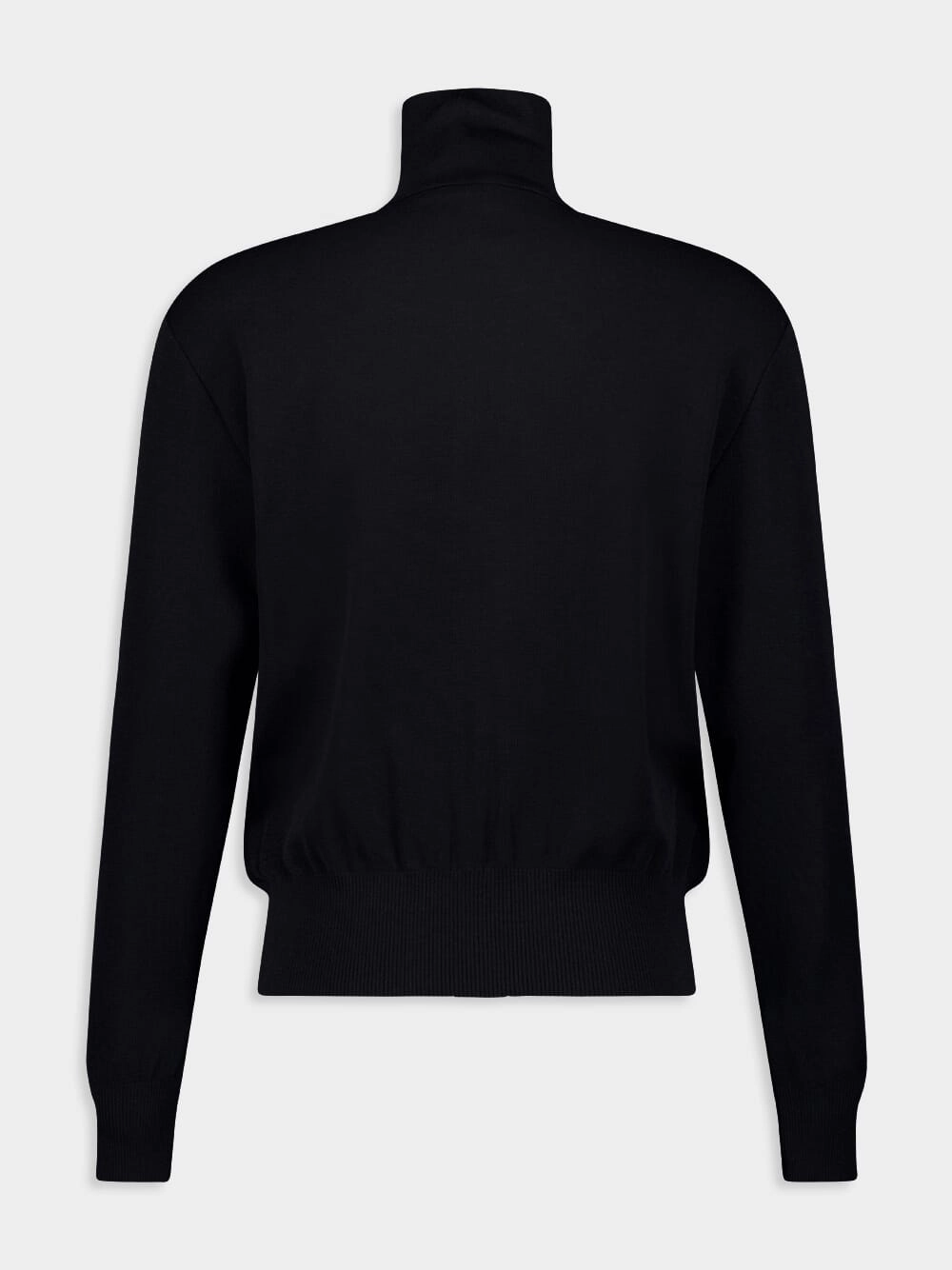 High-Neck Wool Cardigan
