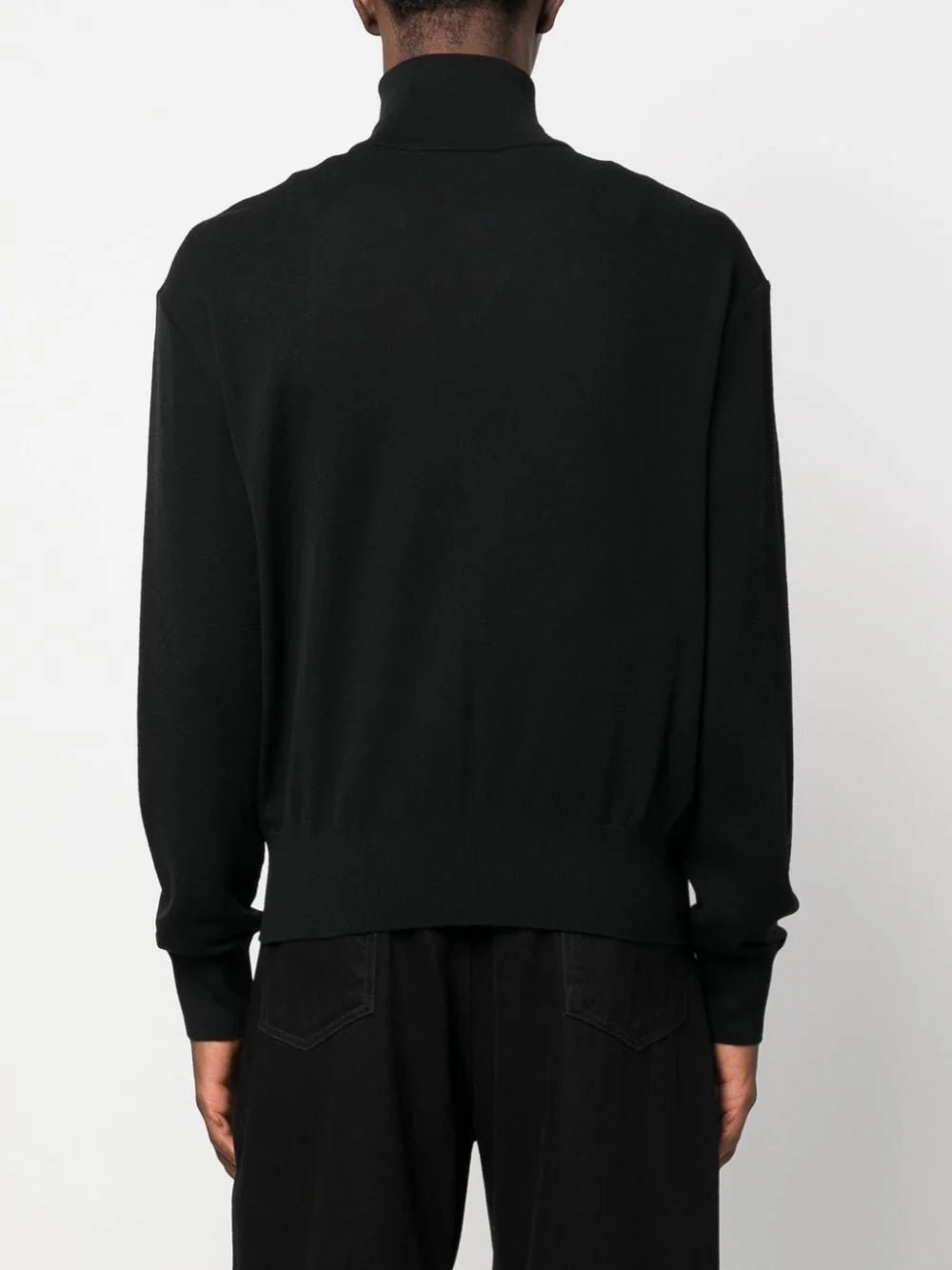 High-Neck Wool Cardigan