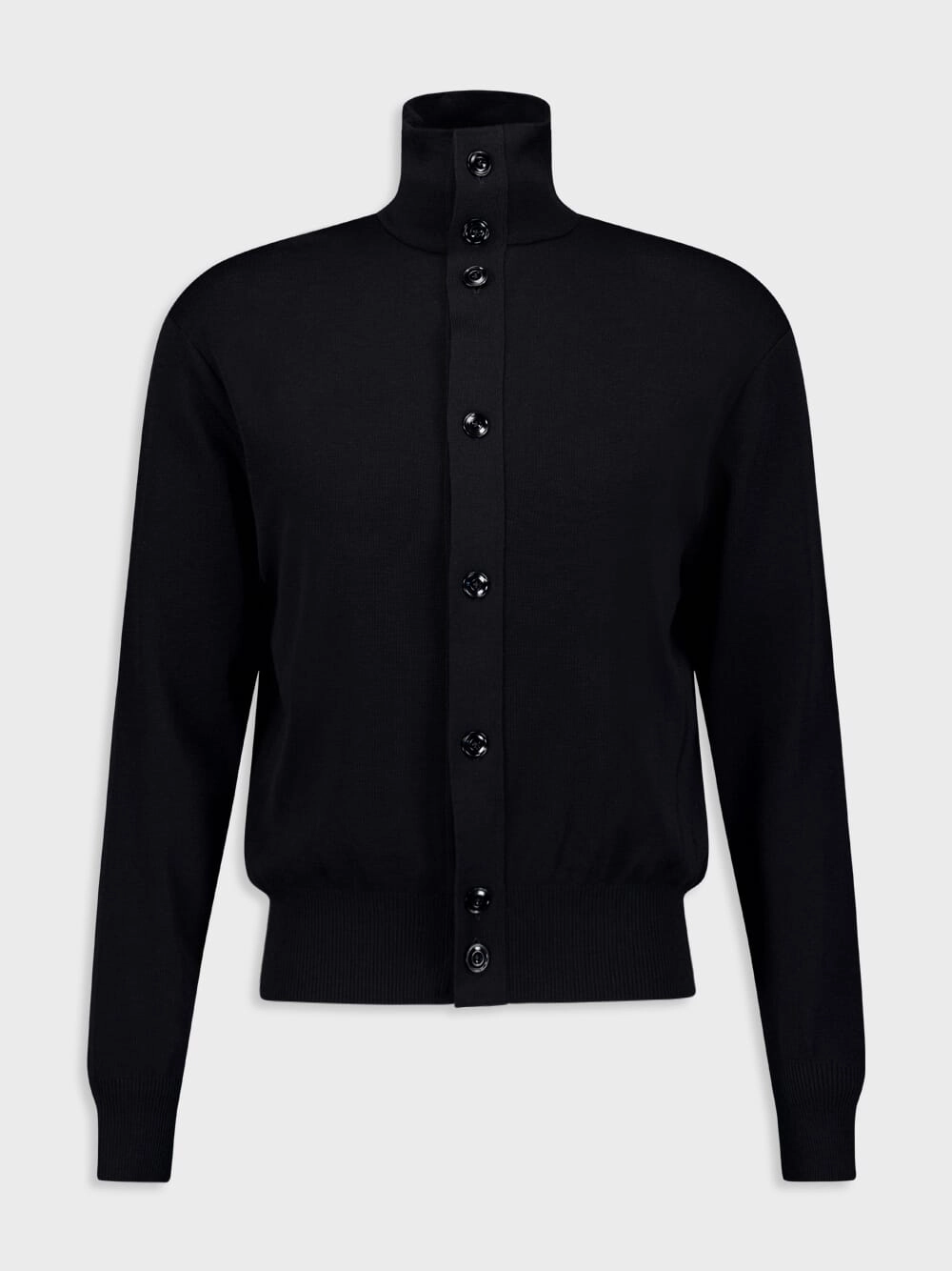 High-Neck Wool Cardigan Knitwear Mens - men's sweaters sale