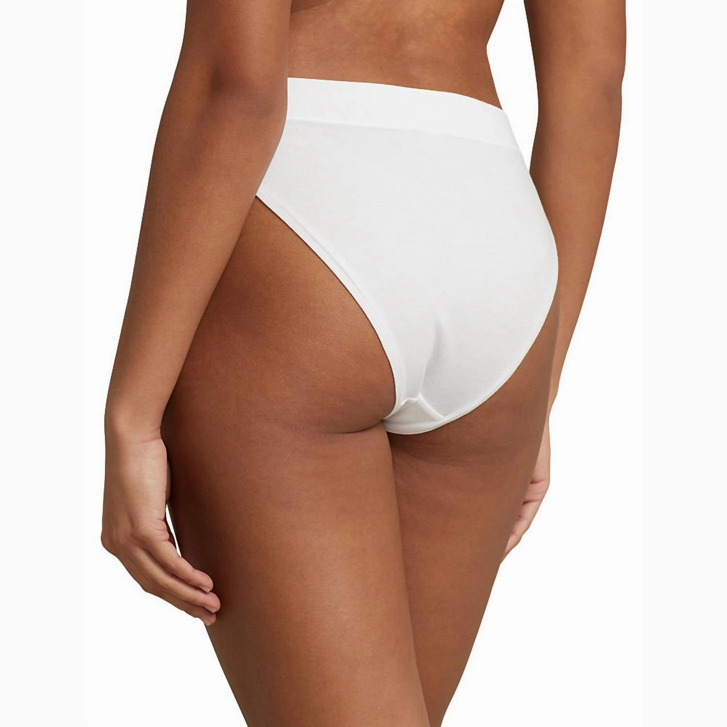High-Rise High-Cut Organic Cotton Brief In White Cloud