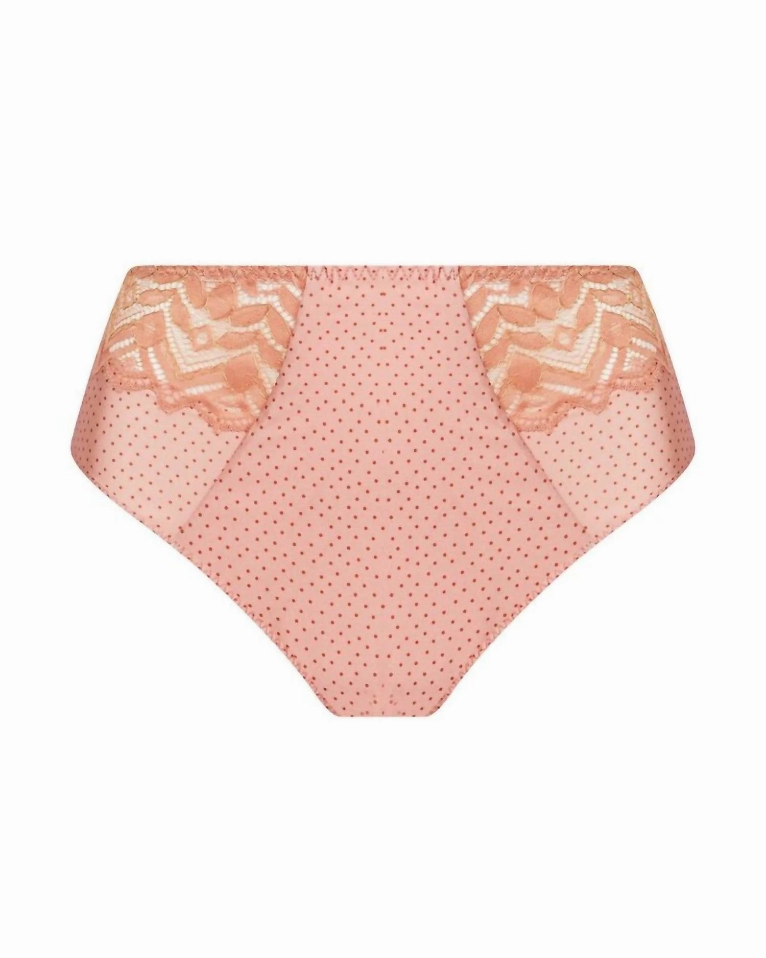 High Waist Brief In Bulles Rosees