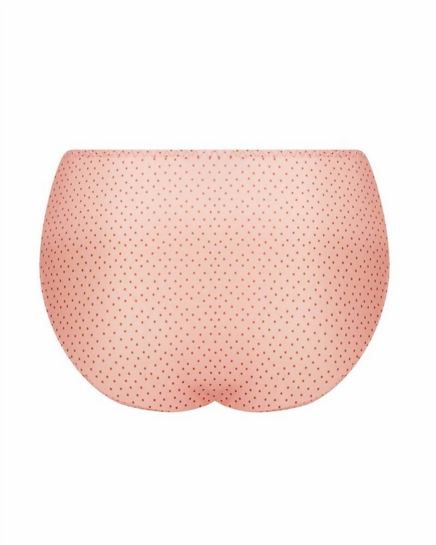 High Waist Brief In Bulles Rosees