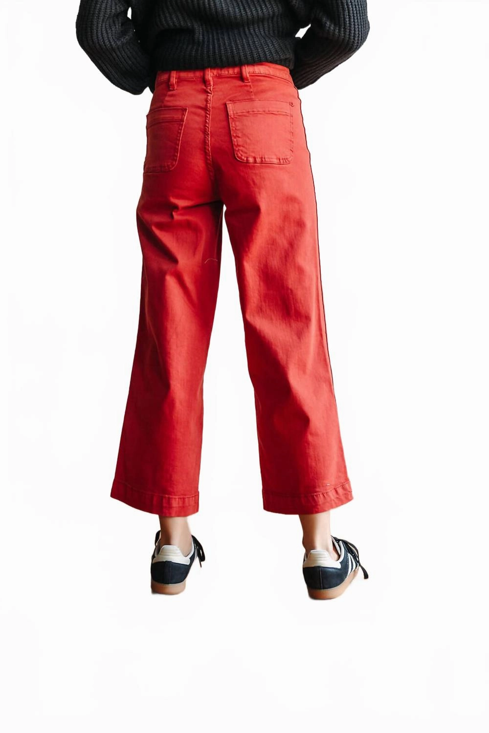Hign Rise Wide Leg Pant In Rust