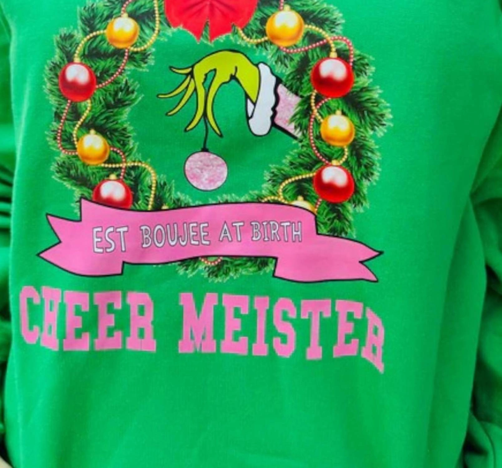 Holiday Ornament Sweatshirt In Kelly Green