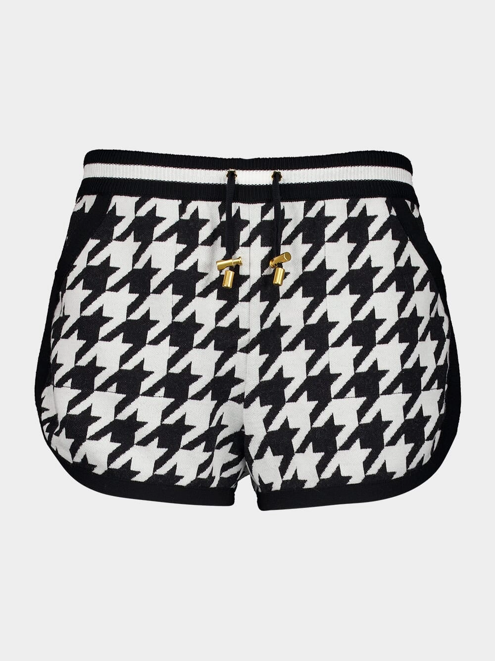 Houndstooth Jacquard Knit Shorts Knitwear Womens - women's knitwear cheap