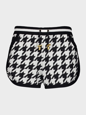 Houndstooth Jacquard Knit Shorts Knitwear Womens - women's knitwear cheap