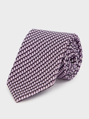 Houndstooth-Pattern Silk Tie Suits Mens - men's suits outlet