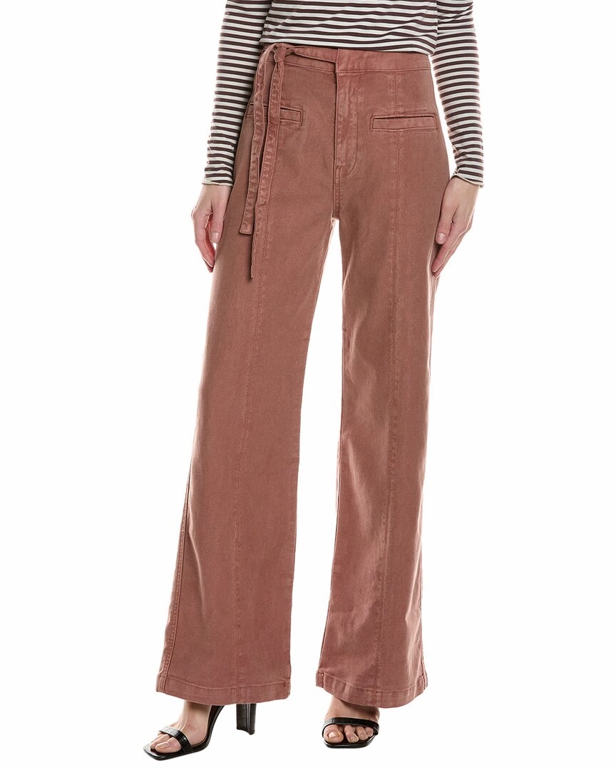 HUDSON Jeans Tie-Waist Pintucked Linen-Blend Trouser womens leather pants outlet