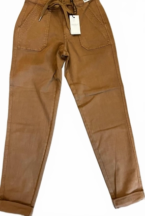 Hw Garment Dyed Cuff Joggers In Camel womens Bermuda shorts promo