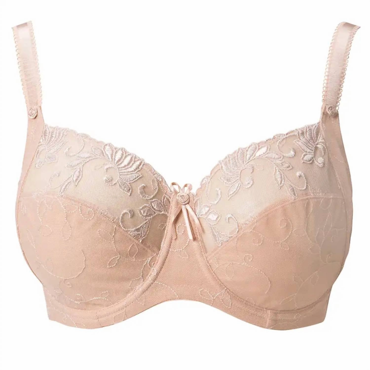 Imogen Rose Embroidered Full Cup Bra In Latte