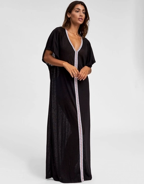 Inca Abaya Dress - Black and White Swim Womens - bikinis clearance