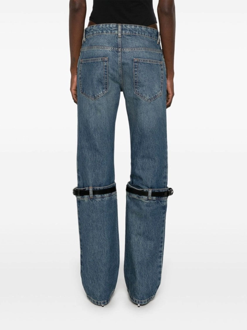 Indigo Blue Wide-Leg Trousers