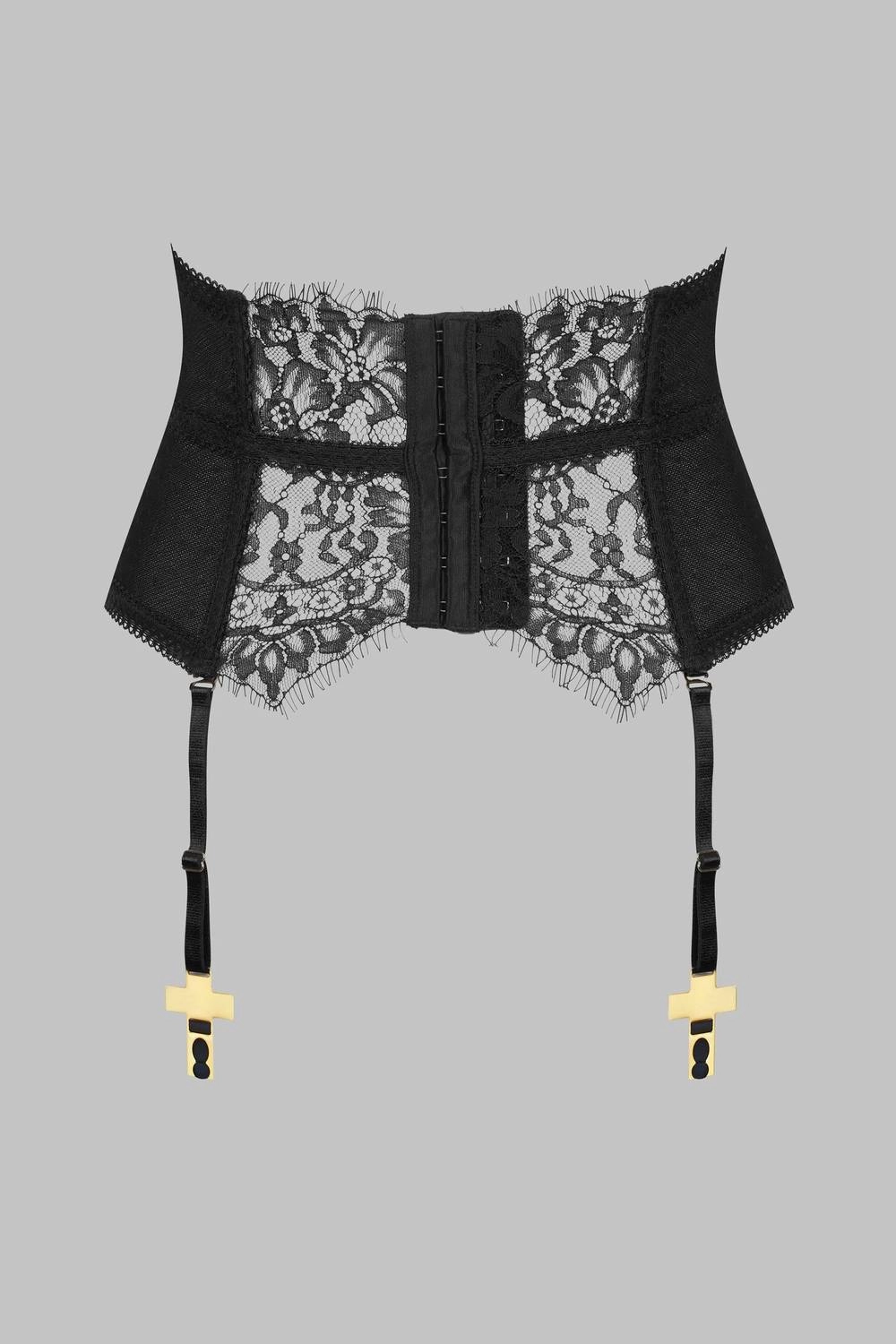 Inspiration Divine Waist Cincher With Suspenders In Black