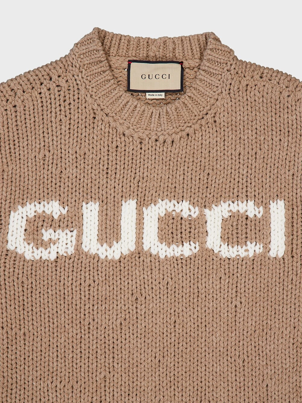 Intarsia-Knit Logo Wool Jumper