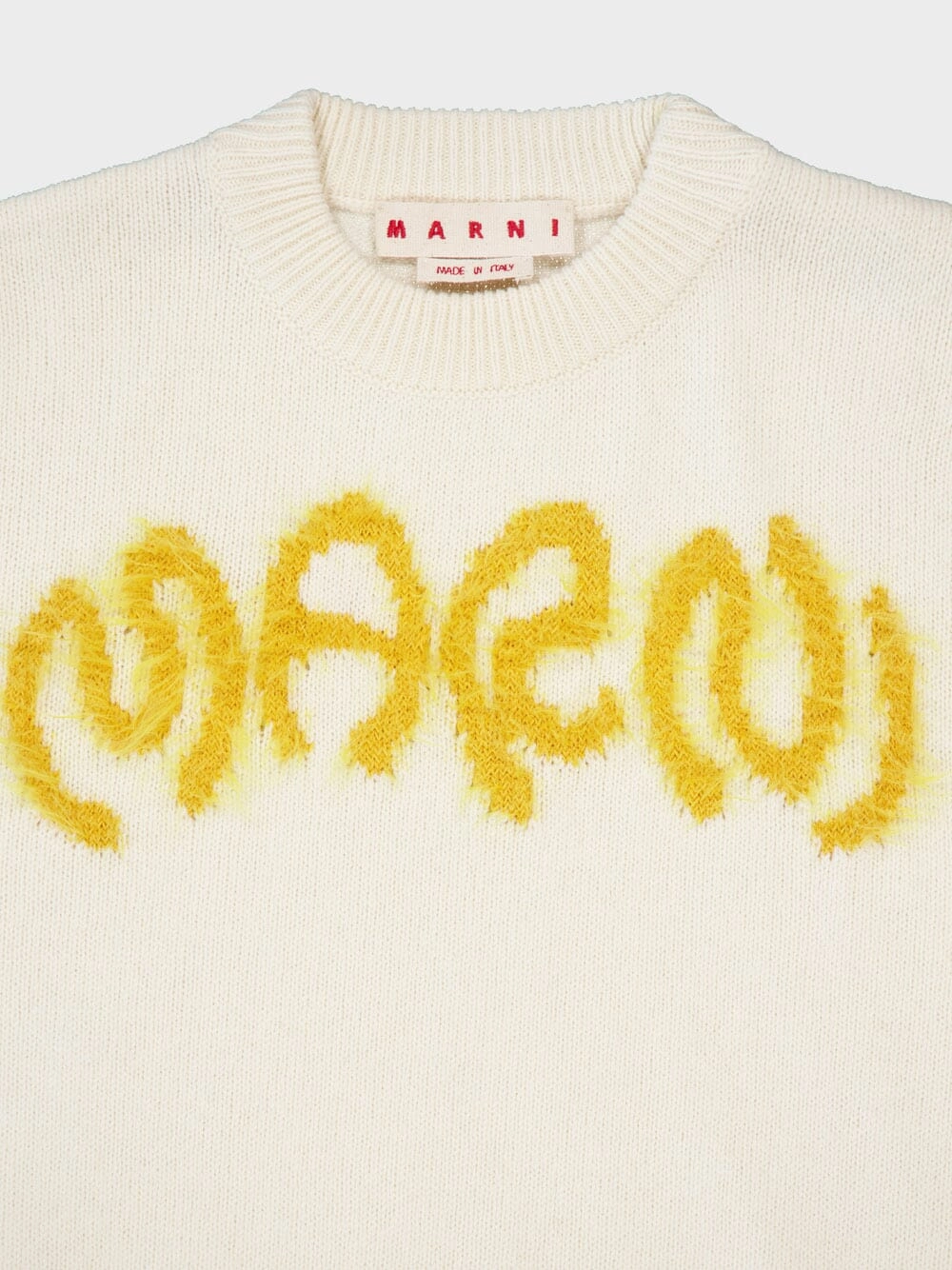 Intarsia-Knit Wool Crewneck Sweater