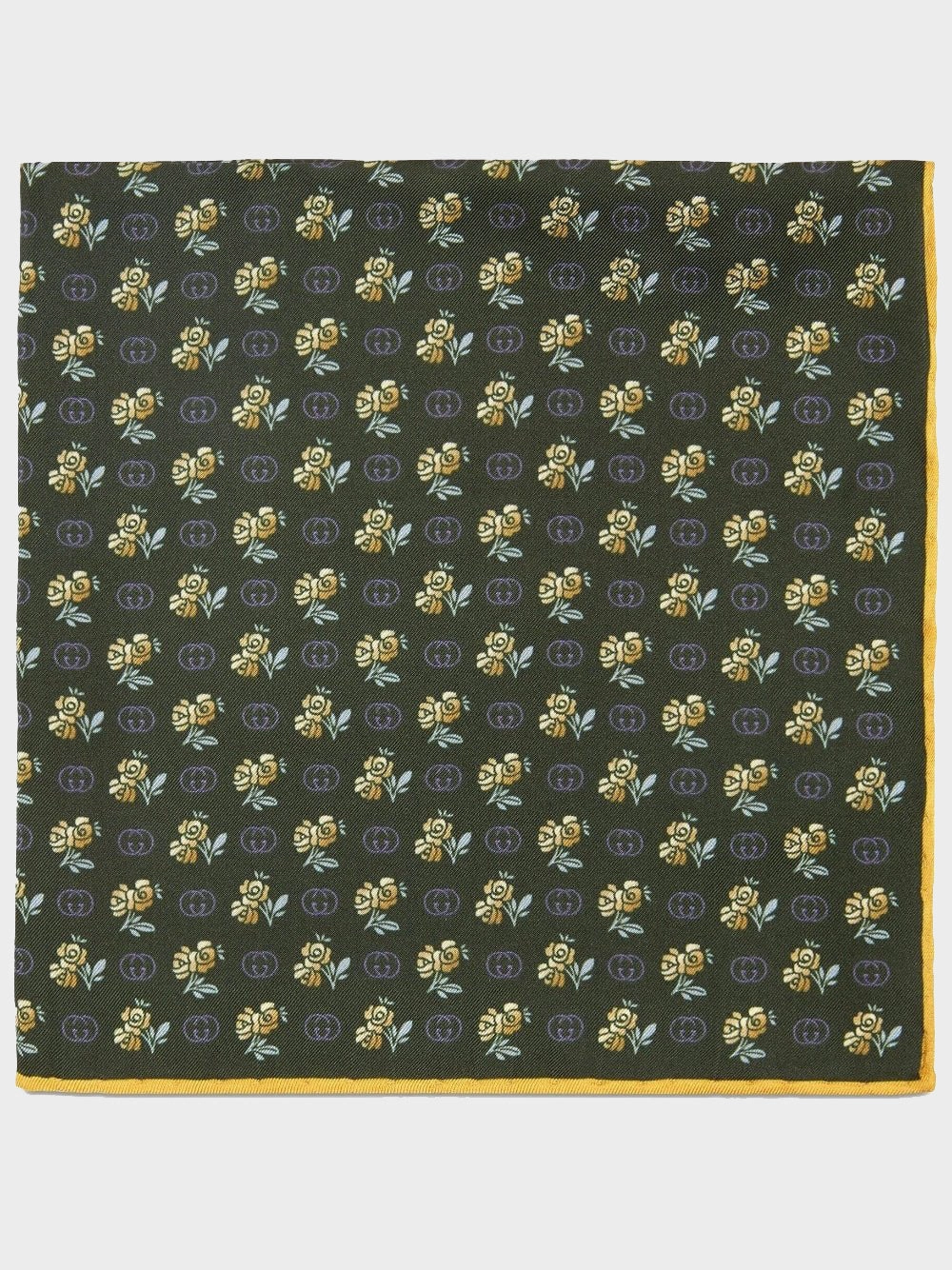 Interlocking G Floral Pocket Square