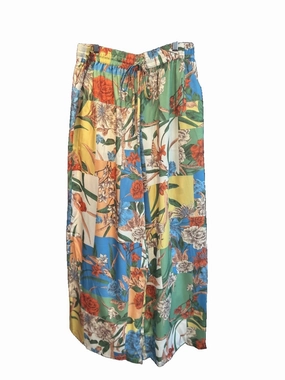 Iris Wide Leg Pants In Floral Multi womens gaucho pants sale