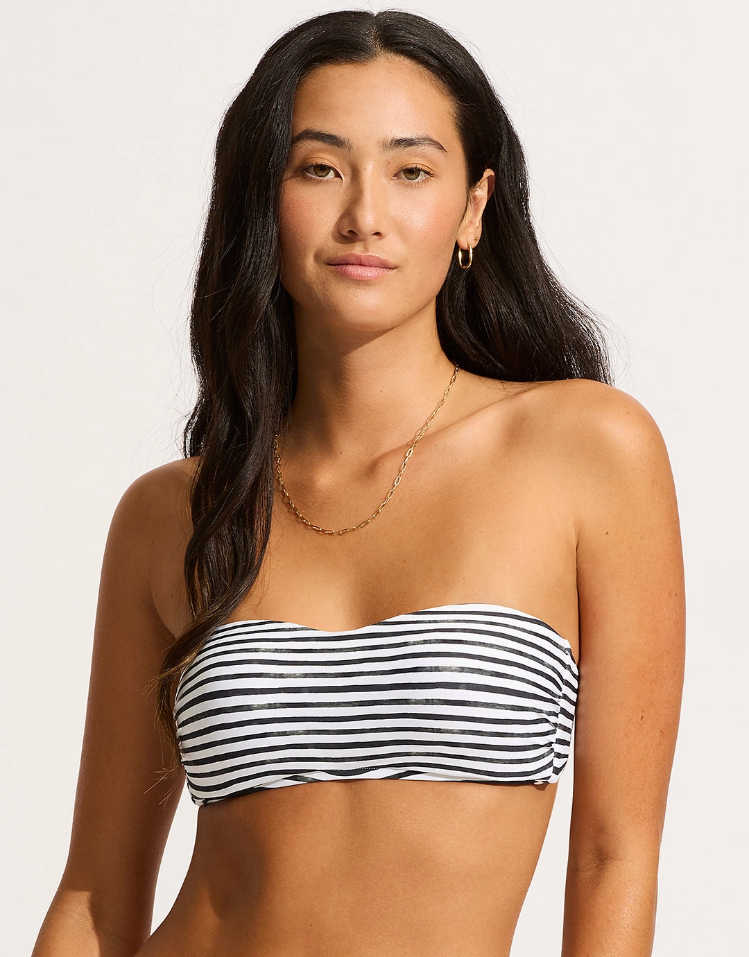 Isla Palm Bustier Bandeau Bikini Top - White Swim Womens - beachwear discount