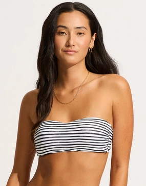 Isla Palm Bustier Bandeau Bikini Top - White Swim Womens - beachwear discount