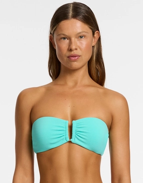 Isla Rib U Trim Bandeau Bikini Top - Dolce Swim Womens - beachwear discount