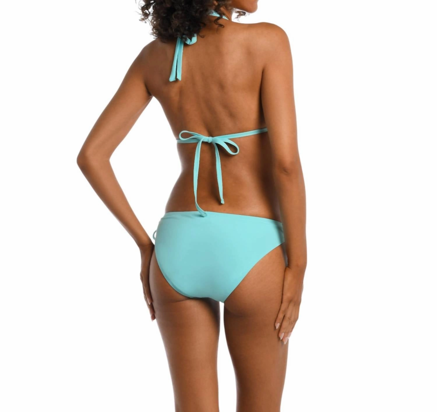 Island Goddess Halter Bra Top In Ice Blue