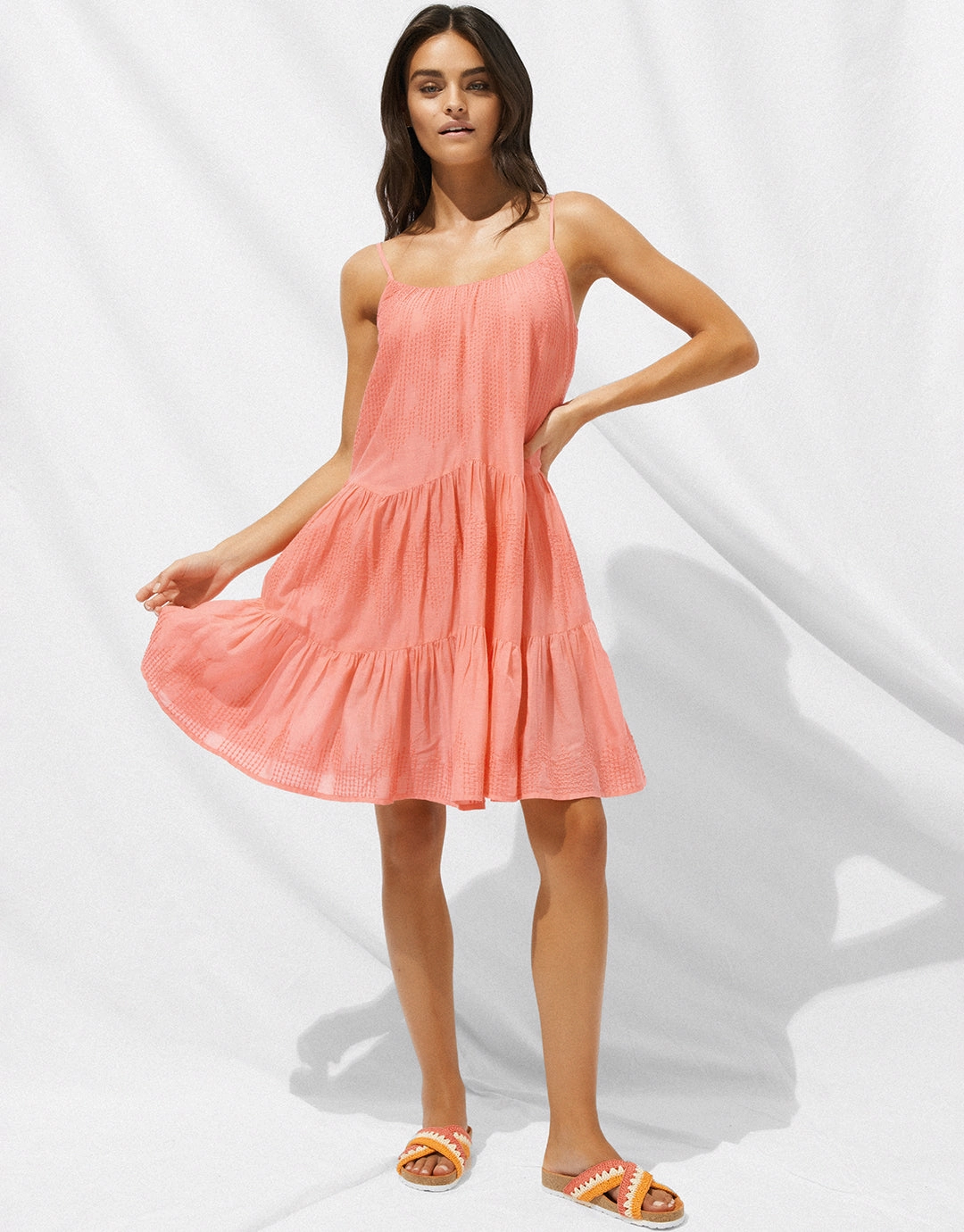 Island Nostalgia Mini Dress - Ocean Coral Swim Womens - bikinis clearance
