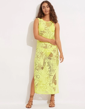 Islands Cover Up - Celery Swim Womens - swimwear sale