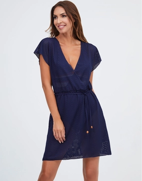 Isola Beach Dress - Navy Swim Womens - bikinis clearance