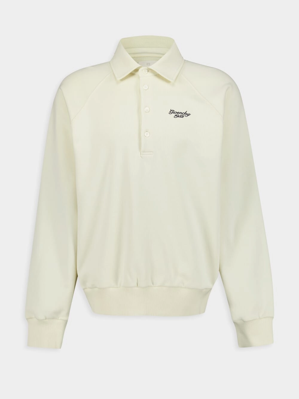 Ivory Buttoned Sweatshirt Tops Mens - thermal tops