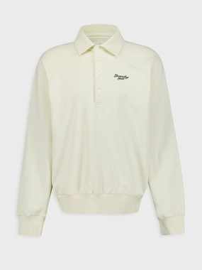Ivory Buttoned Sweatshirt Tops Mens - thermal tops
