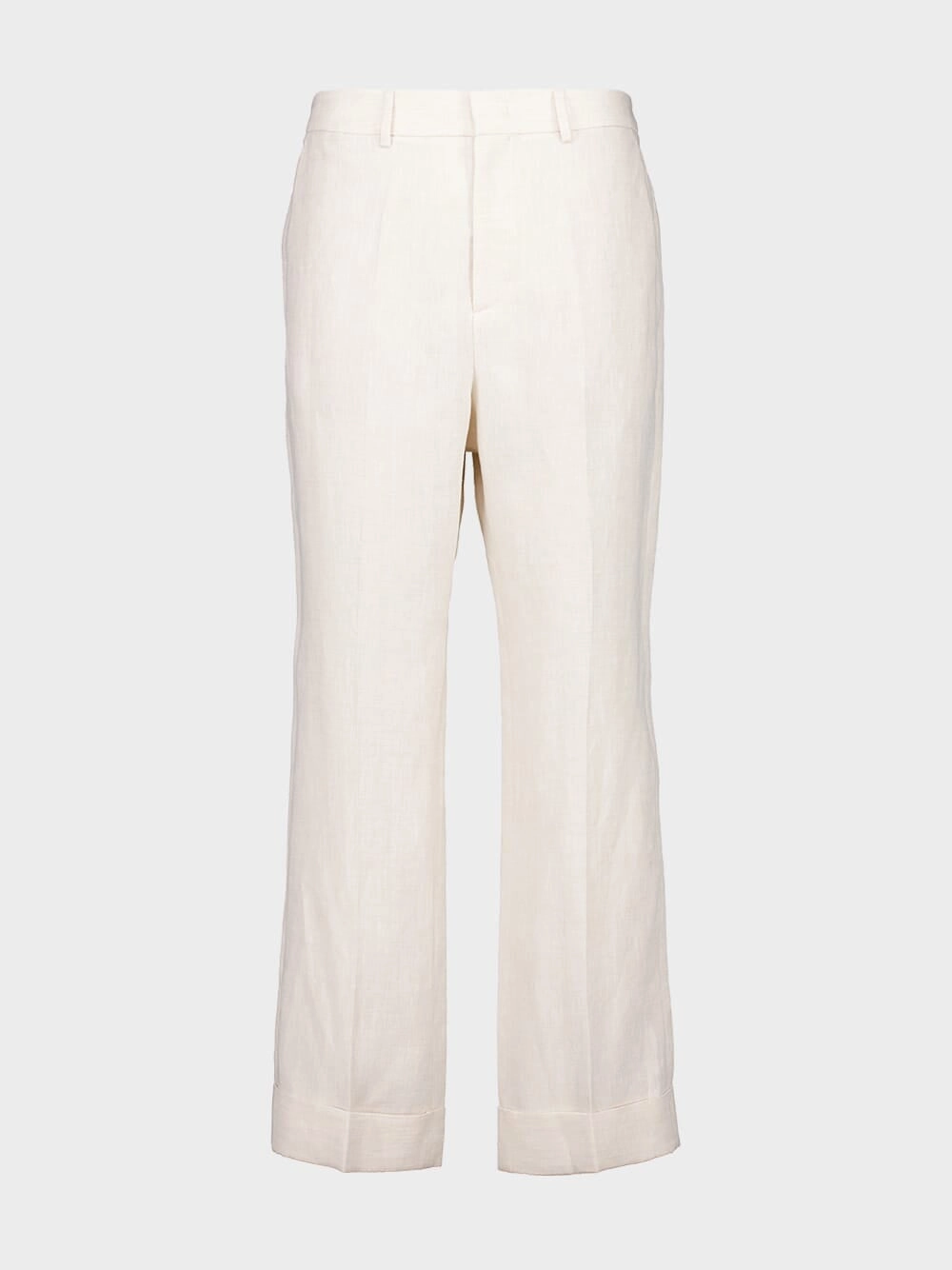 Ivory Classic Fit Linen Trousers Suits Mens - men's suits outlet