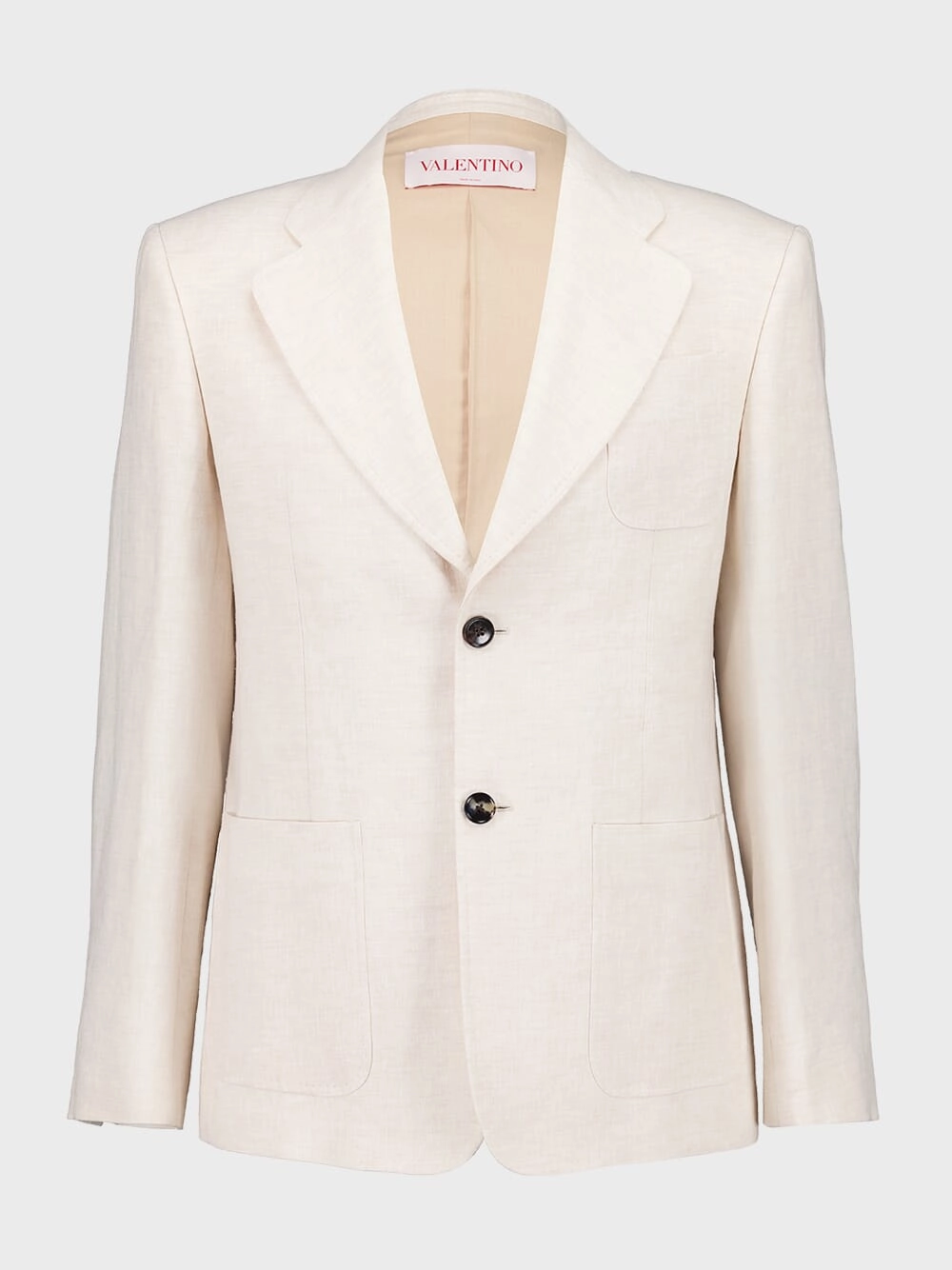 Ivory Linen Classic-Fit Blazer Suits Mens - men's suits outlet