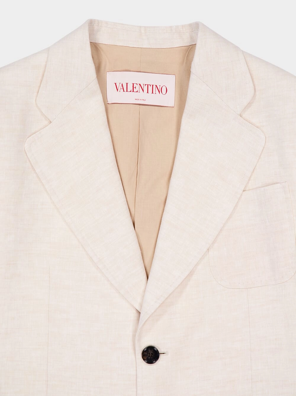 Ivory Linen Classic-Fit Blazer