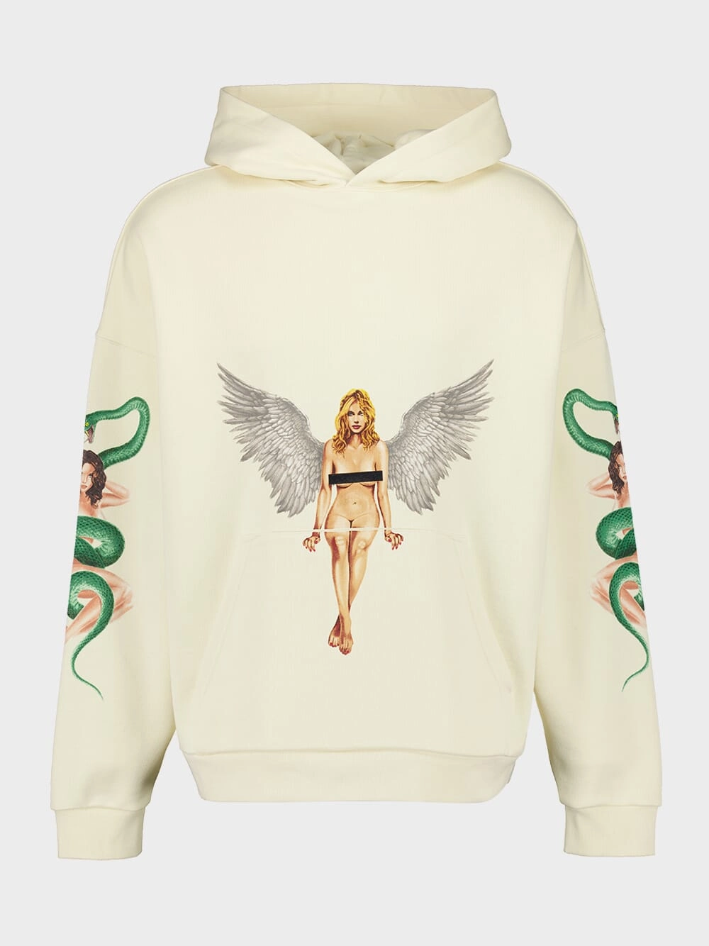 Ivory Pin-Up Hoodie Tops Mens - thermal tops