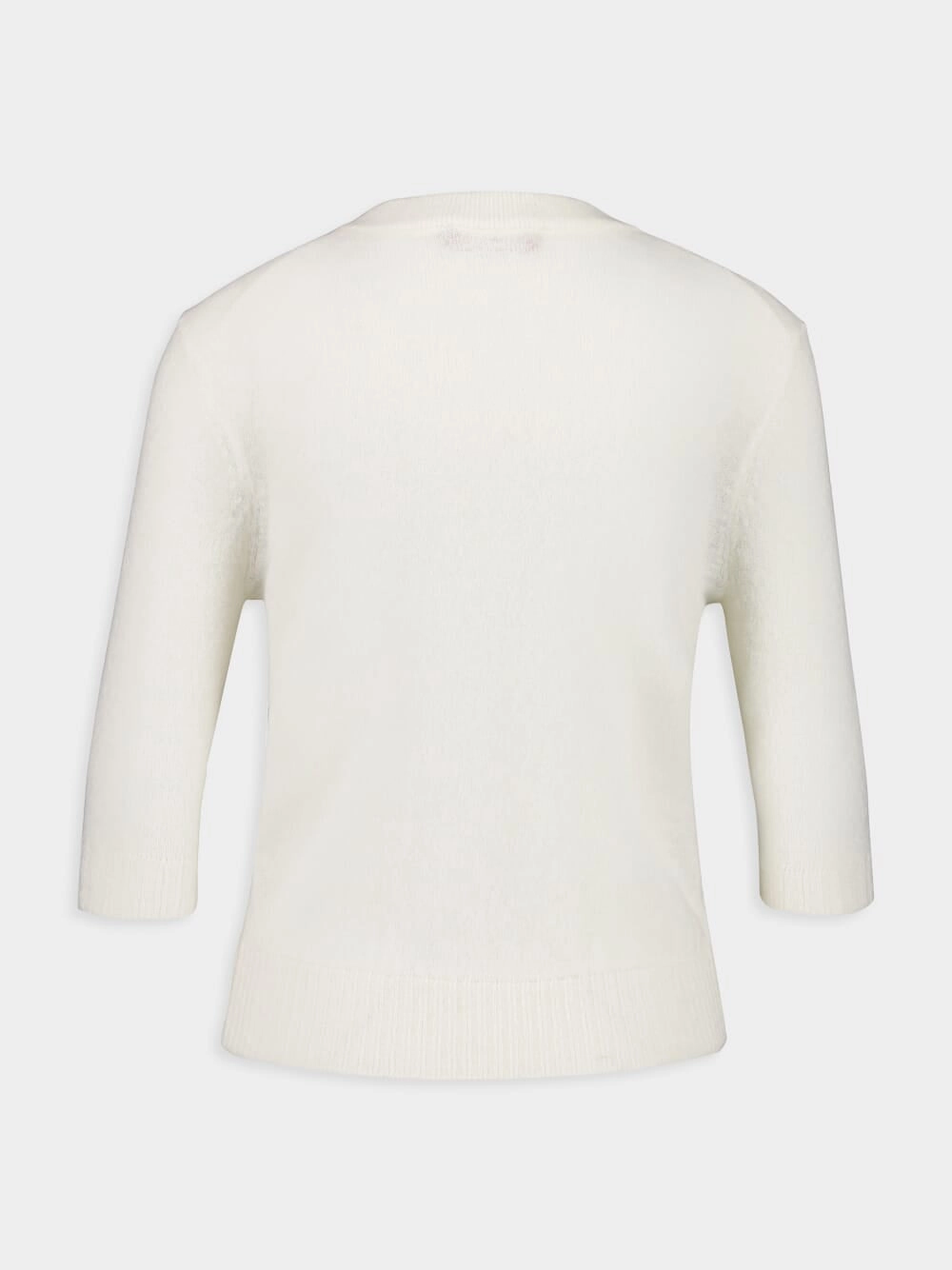 Ivory Wool-Alpaca Ty Sweater