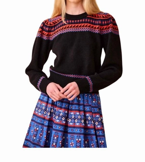Jackie Sweater In Highgrove Tops Womens - peplum tops outlet