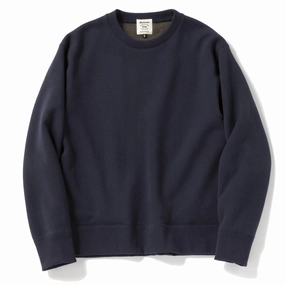 Jackman Nap Sweat Crewneck Navy mens long sleeves cheap