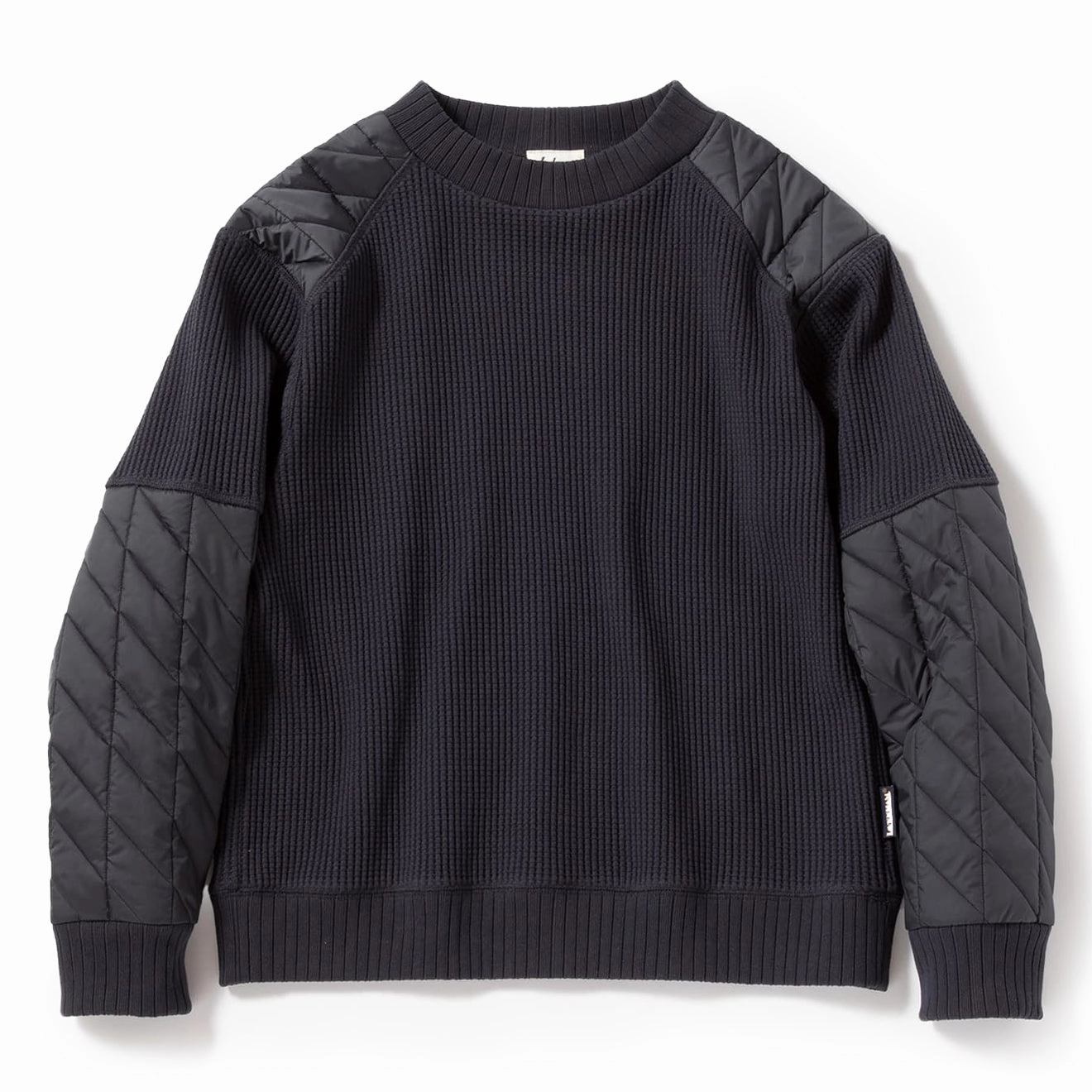 Jackman Waffle Armoured Midneck Lamp Black mens long sleeves cheap